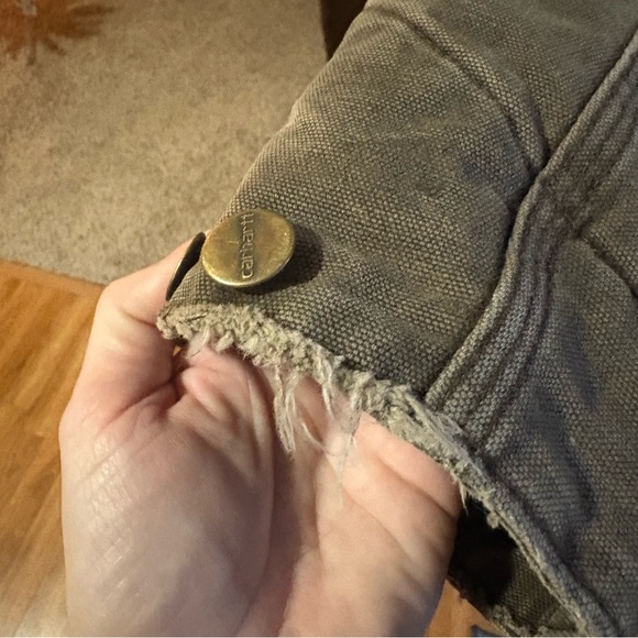 VTG Y2K Carhartt Chore Barn Coat Jacket LT Blanket Lined Canvas Workwear Brown - Picture 4 of 10